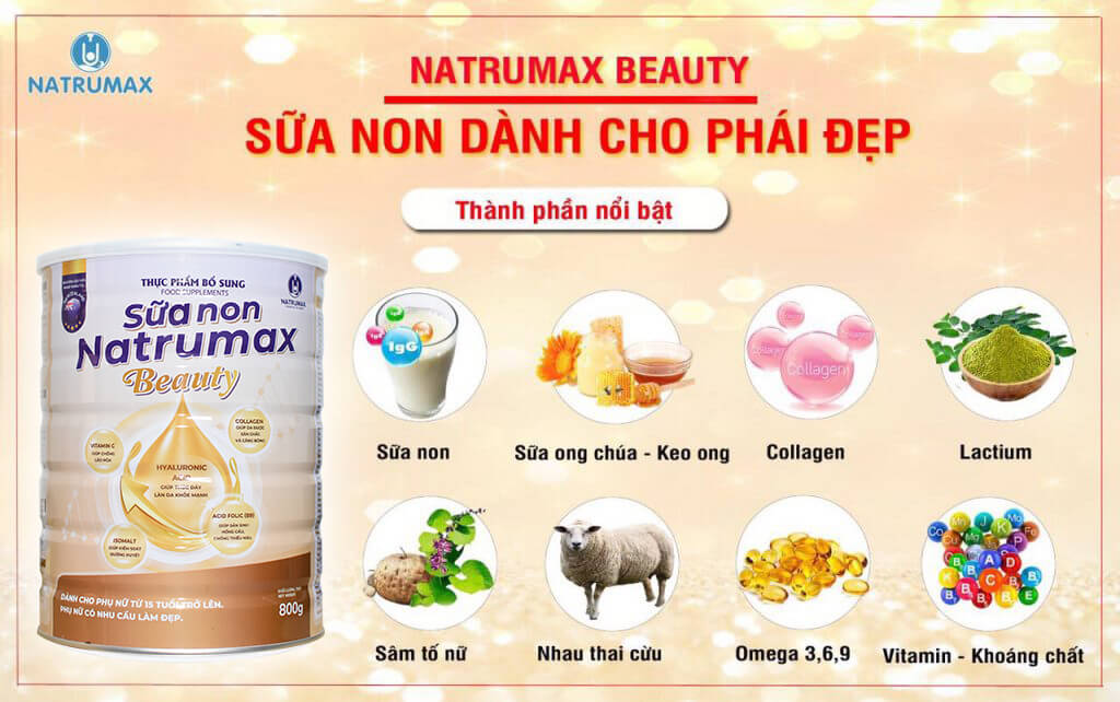 Thành phần chính của Sữa non Natrumax Beauty